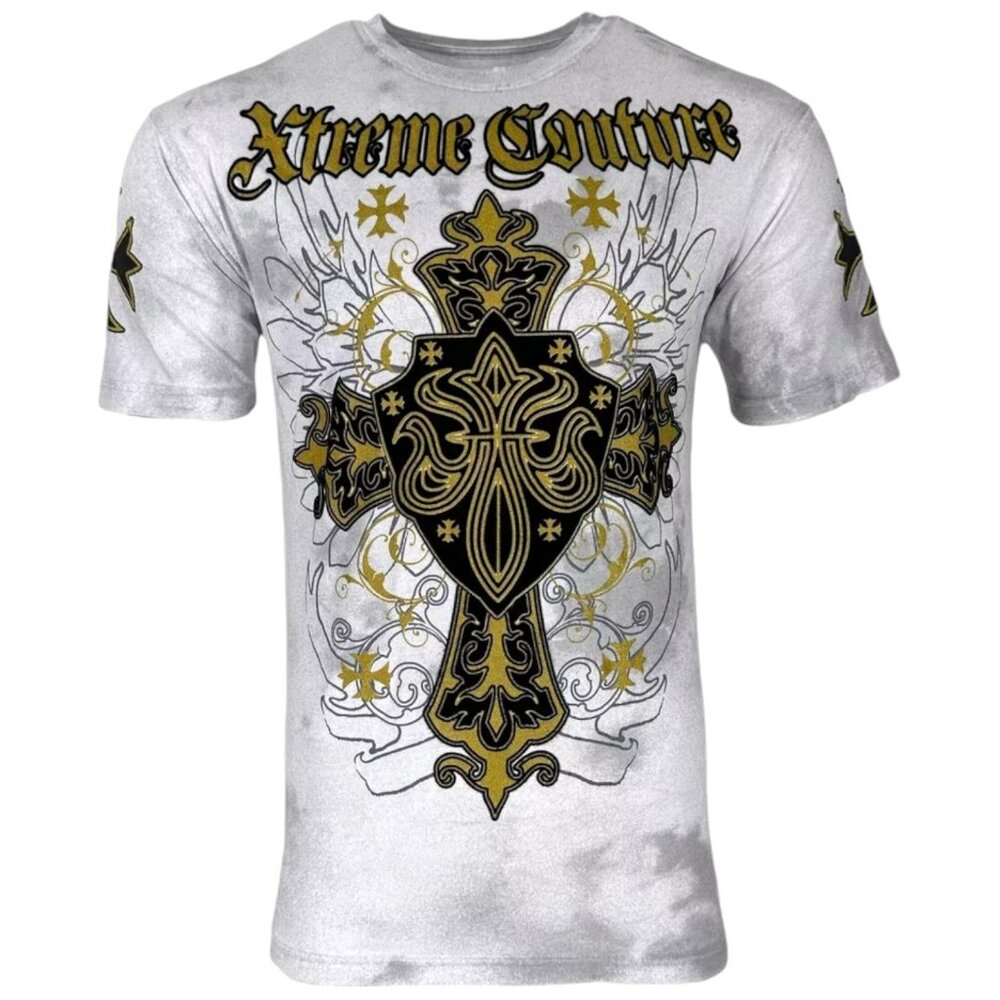 Xtreme Couture by Affliction Men's T-Shirt Charlie Foxtrot Biker Y2K S-5XL